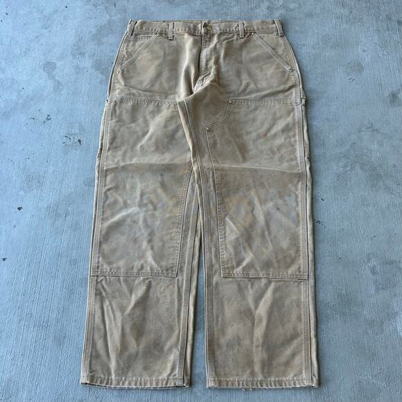 Vintage Y2K Carhartt brown double knee work wear carpenter pants - Picture 1 of 6